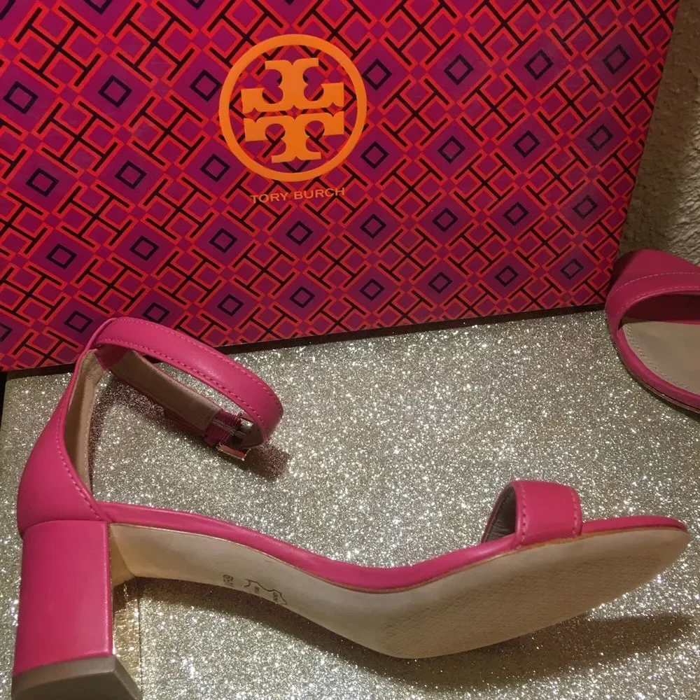 Tory Burch Cecile Ankle Strap Block Heels - NEW!
